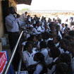 Bhukulone Secondary School Headmaster Mr Mathe speaking at the launch.