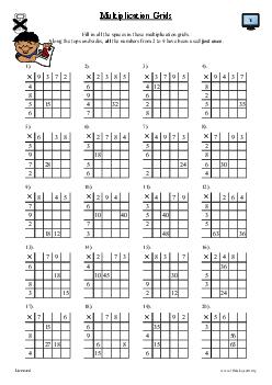 Multiplication Grids (a)