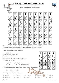 Making a Calculator (Napier's Bones)