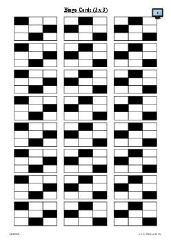 Bingo Cards (3 x 3)